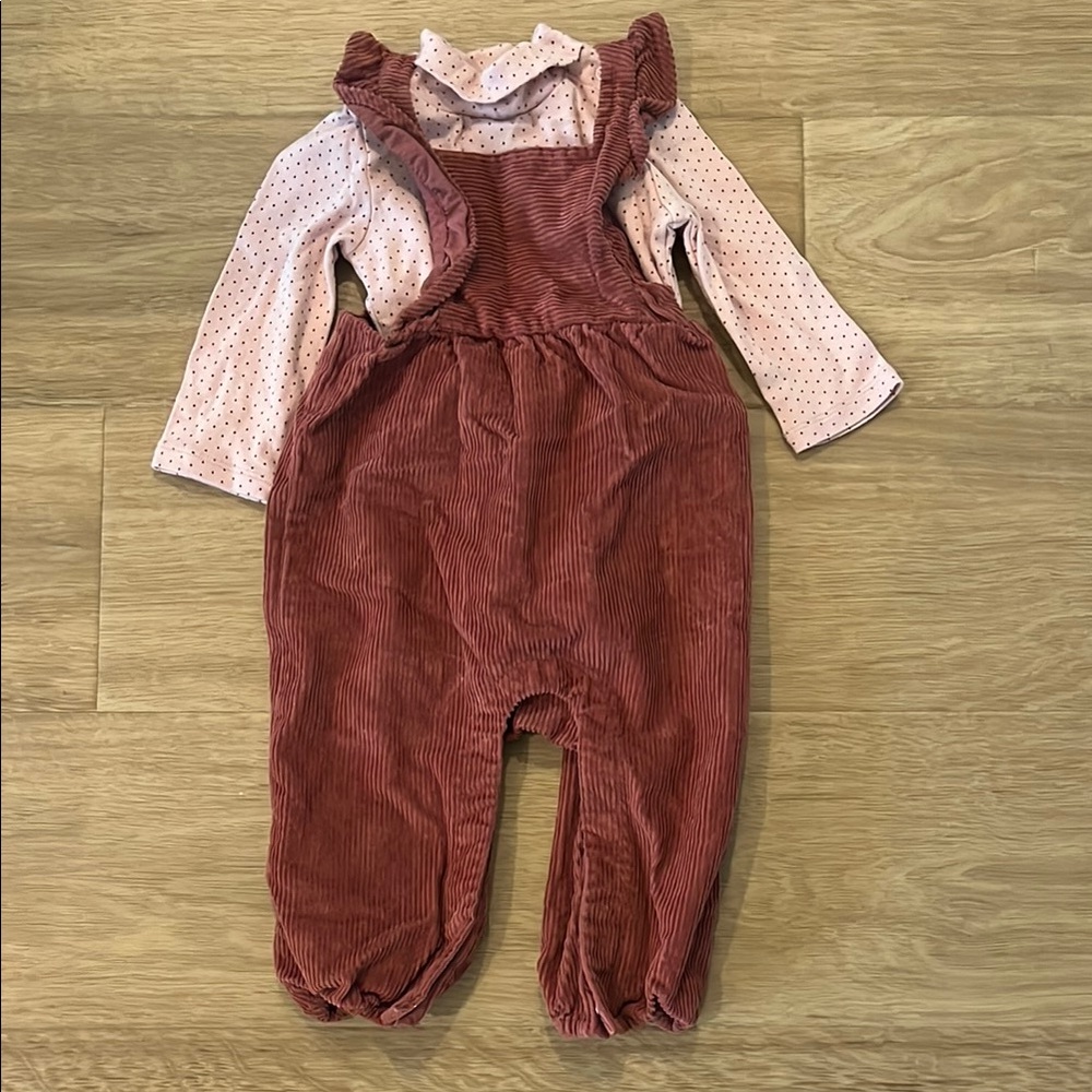 GAP Dusty Rose Corduroy Overalls Classic Bib Style